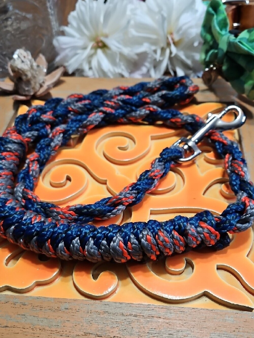 Hand Crafted Hand Braided Thick Paracord Dog Training Leash NEW - Picture 6 of 11